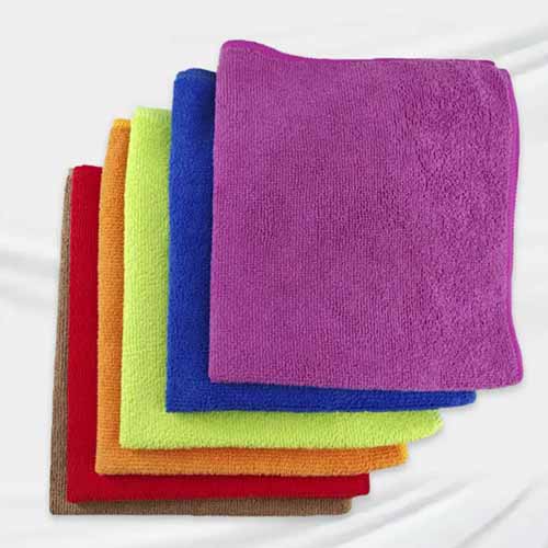 40x40cm quick-dry micro fiber cleaning drying Ceramic coating microfiber wash towel car warp knit fabric 30x30cm